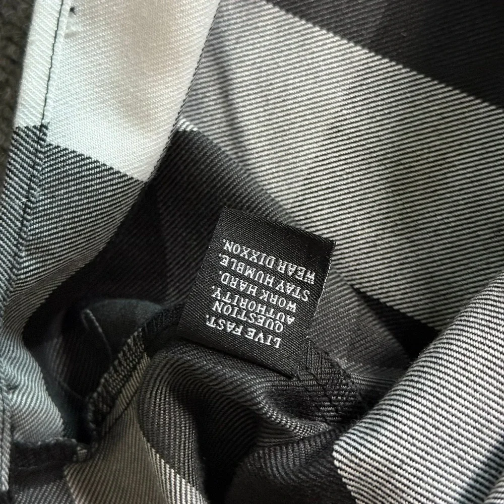 Dixxon Flannel Finish Line Black/White Buffalo Plaid Long Sleeve Mens 4X